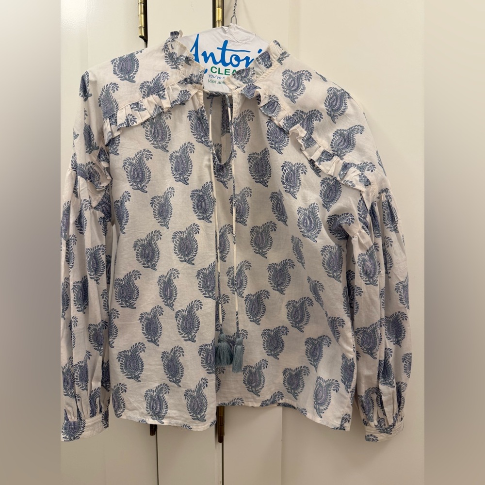 Ophelia & Indigo block print blouse